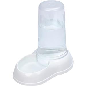Ferplast Distributore cibo o acqua per cani e gatti AZIMUT 1500 Mangiatoia per alimenti secchi da 1,5 Litri Acqua, Fondo antiscivolo, 16,5 x 25 x h 24,5 cm Bianco