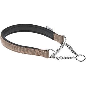 Ferplast Collare Cane Daytona, Collare per Cani Taglia Grande, Collare in Nylon 65 cm, Imbottito, Semistrozzo. Collare Addestramento. Marrone