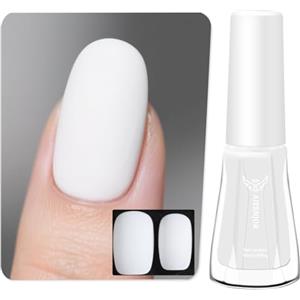 Aieenjor Smalto per unghie bianco opaco, 10ml, ad asciugatura rapida, a lunga durata, per manicure e nail art fai da te