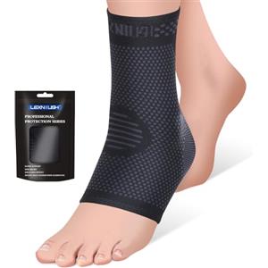 Lexniush Cavigliera Ortopedica, Tutore Cavigliera Sportiva per Distorsione, Caviglie Deboli, Fascite Plantare, Tendinite Di Achille e Artrite, Elastica Supporto Cavigliera Ortopedica per Donna/Uomo, Nero, M