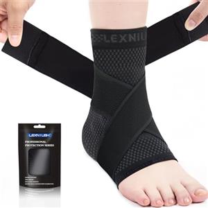 Lexniush Cavigliera Ortopedica, Tutore Cavigliera Sportiva per Distorsione Regolabile, Fascia Elastica Caviglia Uomo/Donna per Caviglie Deboli, Fascite Plantare, Tendinite Di Achille e Artrite, Sport, L