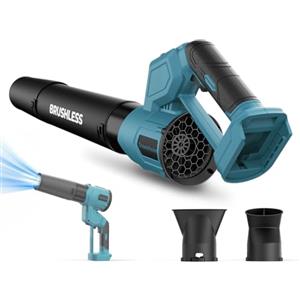 Traumheim Soffiatore per foglie a batteria 2 in 1, motore brushless, 3 velocità, velocità massima 900.000 giri/min, flusso d'aria 1000 m³/h, modalità verticale e orizzontale (Batteria non inclusa)