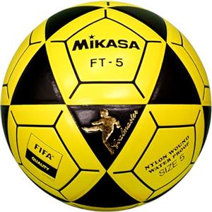 MIKASA FT5 Goal Master Pallone da calcio, nero/giallo, taglia 5