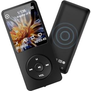 Tarswesi 32GB Lettore MP3 con Bluetooth 5.2, Lettore Musicale MP3 portatile con Schermo 1,8 Pollici, Altoparlante HD Integrato, Video, Radio FM, Registratore Vocale, Funzione E-book