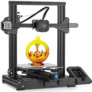 Comgrow Stampante 3D Creality Ender 3 V2 con piattaforma in vetro al carborundum Silent Board a 32 bit e ripresa della stampa 220x220x250mm