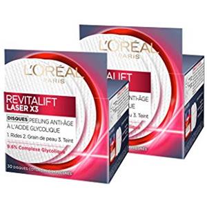 L'Oreal Paris L' oréal Paris Revitalift Laser X3 dischi Peeling antietà ha l' acido glicolico - Set di 2