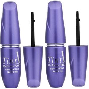 Licsaliwe Kit tinta peel off per tatuaggi sopracciglia, confezione da 2 - Gel tinta sopracciglia per colore semipermanente naturale, formula impermeabile a prova di sbavature, Marrone