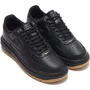 Nike DB4109-001 Air Force 1 Luxe Uomo, Black/Black-BUCKTAN-Gum Yellow EU 38.5