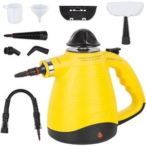 Todeco Pulitore a Vapore Portatile con 8 Accessori, Pistola a Vapore per casa, 3,5 bar, Serbatoio da 450 ml, pulitore a vapore multiuso per Tappeti, Divani, Tende, Vetri, Bagni, Cucina, Auto