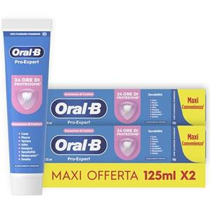 Oral-B Dentifricio Pro-Expert Sensibilità 2x125ml, Dentifricio Formato Convenienza per Denti Sensibili, Pulizia Denti Efficace, Alito Fresco, Sapore Eucalipto Menta Piperita