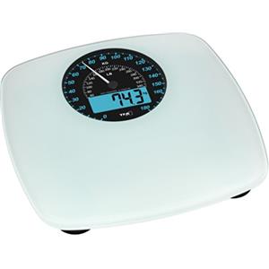 TFA Dostmann Bilancia pesapersone con display digitale e analogico SWING, 50.1003.02, ottica tachimetrica, bilancia pesapersone, funzione promemoria di pesatura, bianco