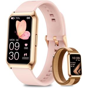Fitoncloud Smartwatch Donna con Cassa in Alluminio, Batteria Fino a 7 Diorni, 1.47" HD Smart Watch con Sonno SpO2 Cardiofrequenzimetro, 25 Sportive, Impermeabil IP68 Orologio Fitness per Android iOS