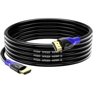 Rommisie Cavo HDMI 4K/60HZ 5m (HDMI 2.0, 18 Gbps) Connettori Placcati Oro Ad Alta Velocità, Ethernet Audio Return, Compatibile 3D Con Laptop PS3 PC HDTV Proiettore