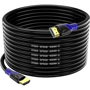 Rommisie Cavo HDMI 4K/60HZ 20m (HDMI 2.0, 18 Gbps) Connettori Placcati Oro Ad Alta Velocità, Ethernet Audio Return, Compatibile 3D Con Laptop PS3 PC HDTV Proiettore