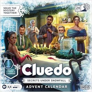 Hasbro Gaming Cluedo - Calendario dell'Avvento con scritta "Secrets Under Snowfall", versione inglese