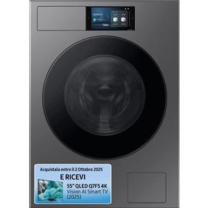 Samsung Lavatrice 9 Kg Classe A Profondità 60 cm Centrifuga 1400 giri Inverter Vapore Wi-Fi colore Dark Silver - WF90F09C4SU3