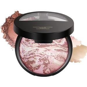 Generico Fondotinta Compatto Cotta, Polvere per Il Viso Da Donna, Contouring Viso, in Polvere Contouring, Compatto E Liscio, Illuminante Naturale, Ombretto per Il Naso, Fard, Illuminante, 9g