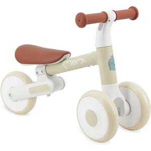 Momi Bicicletta senza pedali DEX per bambine e bambini da 1 a 3 anni, telaio pieghevole, sella regolabile in altezza, ruote in plastica antiforatura, solo 2 kg di peso