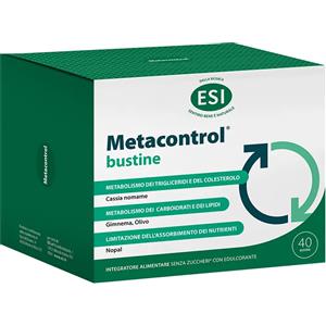 ESI Metacontrol - Integratore Alimentare per il Metabolismo con Nopal e Glucomannano, 40 Bustine
