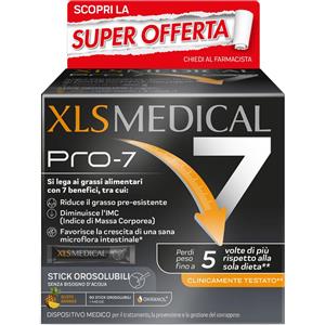 XLS Medical Pro-7 - Dispositivo Medico per il Controllo del Peso, 90 Stick Orosolubili al Gusto Ananas