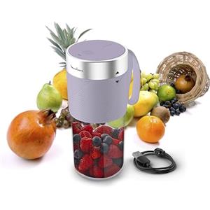 Moulinex Lightmix, Frullatore Portatile 300ml, Potente e Silenzioso, Bicchiere in Tritan Infrangibile, Lunga Autonomia e Auto Spegnimento, Colore Lilaclay, LM1CS6