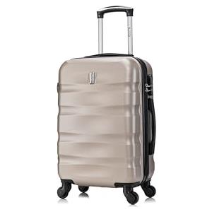 CELIMS - Valigia Bagaglio a Mano Champagne Approvata da Oltre 100 Compagnie Aeree | Ultra Leggera e Rigida | Trolley Bagaglio a Mano 55x40x20 | Valigia Cabina
