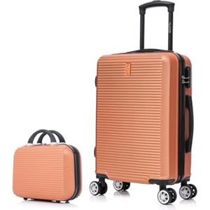 CELIMS - Valigie leggere approvate da 100+ compagnie aeree per un viaggio in tutta fiducia, Corallo, Cabine + Vanity