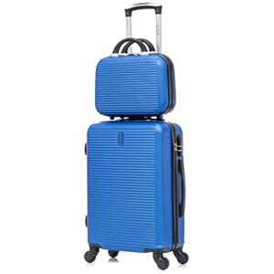 CELIMS - Valigie leggere approvate da più di 100 compagnie aeree per un viaggio in tutta sicurezza, blu, Cabine 55 cm + Vanity 12 Pouces