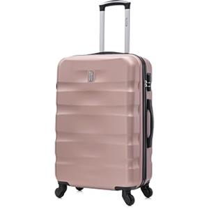 CELIMS - Valigia Media 20 kg Rigida Oro Rosa Leggera | Valigia da Stiva 65cm Donna | Lucchetto Integrato | ABS | Trolley Medio 65cm con 4 Ruote