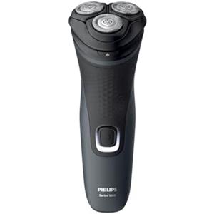 Philips Serie 1000 Dry Rasoio Elettrico Uomo con Lame PowerCut, Blu Malibu