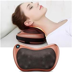 Mediawave Store - Cuscino Massaggiatore Elettrico Professionale per Collo, Schiena e Gambe. Terapia Shiatsu e Relax per Dolori Cervicali e Muscolari del Corpo