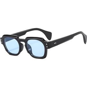 YAMEIZE Occhiali da Sole Rettangolari Vintage per Donna Uomo Retrò Quadrati Moda Occhiali da sole Spessa Montatura Protezione UV400