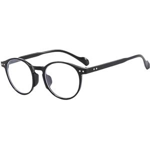 YAMEIZE Occhiali Anti Luce Blu Rotondi Montatura Occhiali Filtro Luce Blu Ovale Trasparenti Occhiali da Riposo per Schermo Anti Riflesso Affaticamento