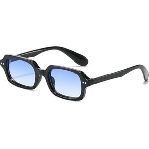 YAMEIZE Occhiali da Sole Rettangolari per Donna Uomo Retrò Vintage Occhiali da Sole Rettangolari Piccoli Quadrati Anni 90 Alla Moda Protezione UV400