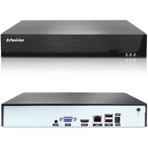 Evtevision 4K NVR 36CH Network Video Recorder Supporta fino a 36 x 8MP/5MP/4MP/3MP/1080P Telecamere IP di sicurezza, 2 porte HDD 36 canali di sorveglianza NVR con rilevamento di movimento AI (disco