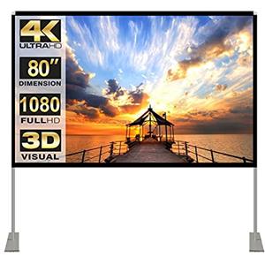 HOIN Schermo per Proiettore con Supporto 80" 16: 9 Schermo Portatile Una Scelta Perfetta per Teatro Domestico il Cinema All'aperto e Altre Attività di Intrattenimento