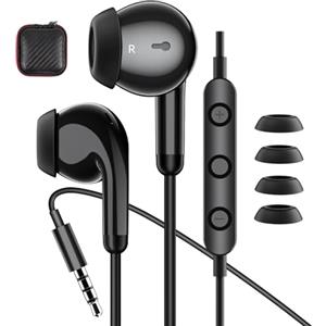 ACANDYA Auricolari 3,5mm per Galaxy A25 A15 5G, Cuffie in Ear con Filo per OnePlus Nord 4 CE4 Lite, Auricolari con Filo, Cuffie Sport in Ear Stereo con Microfono Controllo del Volume per Redmi Note 14 Pro
