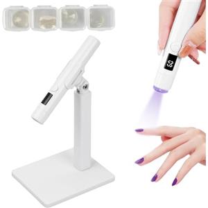 Elitecran Mini Lampada UV Led Unghie Portatile per Asciugare con Supporto, Luce LED UV Asciugatrice Piccola Lampada Semipermanente Unghie, USB Ricaricabile Senza Fili, Asciugatura Rapida per Nail Art
