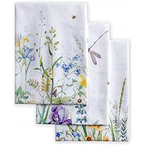 Maison d' Hermine Fleurs De Mai - Set di 3 asciugamani da cucina in 100% cotone, per la primavera, l'estate (50 cm x 70 cm)