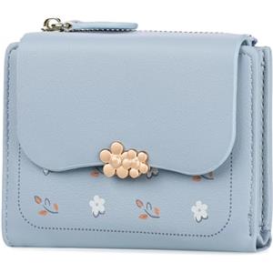 FALAN MULE Portafoglio Donna Piccolo, Pelle PU Portafoglio Slim Formato Corto Portafogli da Donna con Cerniera Portamonete e Porta Credito Carte