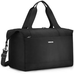VSNOON Bagaglio a Mano 40x30x20 Ryanair, 25L Grande Capacità Borsa da Viaggio Approvata per Transavia Wizzair, Bagaglio a Mano da Sistemare Sotto il Sedere per Donna e Uomo, Borsa per il Weekend, Nero