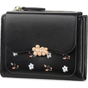 FALAN MULE Portafoglio Donna Piccolo, Pelle PU Portafoglio Slim Formato Corto Portafogli da Donna con Cerniera Portamonete e Porta Credito Carte