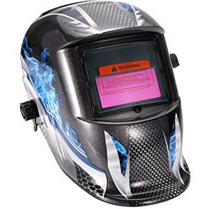 ALLOMN Maschera per Saldatura, Casco per Saldatura Solare Testa a Testa Regolare Casco Oscurante Automatico, Sensore alta Sensibilità, Batteria solare Alimentata, Intervallo 4/9-13