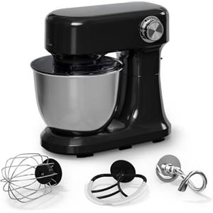 Klarstein Bella Evo Robot da Cucina 1500W - 5L Acciaio Inox, 12 Velocità, Planetaria, Pulse, Gancio Impasto & Frusta, Paraspruzzi - Robot da Cucina Multifunzione, Nero
