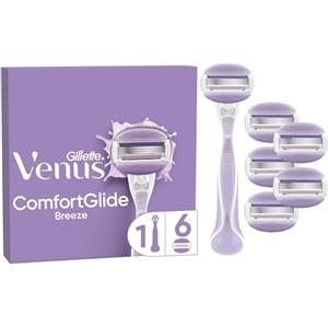 Gillette Venus ComfortGlide Breeze - Rasoio da donna con manico riutilizzabile e 6 cartucce a 3 lame