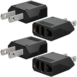 TNSLAND 4 Pezzi Adattatore Universale da Viaggio, TNSLAND Adattatore per pina Europea a Americana Adattatore Presa Americana Adattatore Giappone Adattatore Presa Inglese a Spina Italiana per Cina USA Canada
