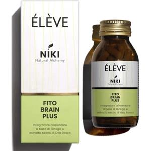 FARMARICCI SINCE 1905 Eleve Niki Fito Brain Plus - Integratore per Memoria e Funzioni Cognitive con Ginkgo e Uva Rossa - 90 Capsule