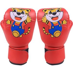 HohuzSruk Guantoni da boxe per bambini, 17 x 25 cm, in pelle PU, guanti da allenamento per bambini da 3 a 12 anni, guanto da kickboxing per bambini, guanti da allenamento per sparring, guanti da boxe