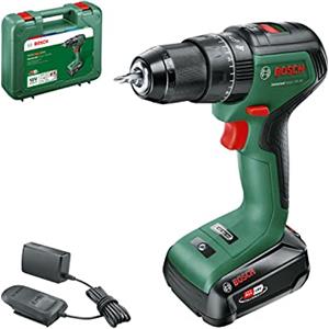 Bosch Home and Garden 06039D7101 Bosch Trapano con Percussione a Batteria UniversalImpact 18 V-60 (In Valigetta), 1 Batteria da 2,0 Ah, Sistema 18 V