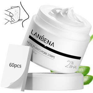 LANBENA Maschera Punti Neri per Naso, Cerotti Naso Blackhead Remover, Maschera Peel Off Purificante, Pulizia Pori, Punti Neri, 30g